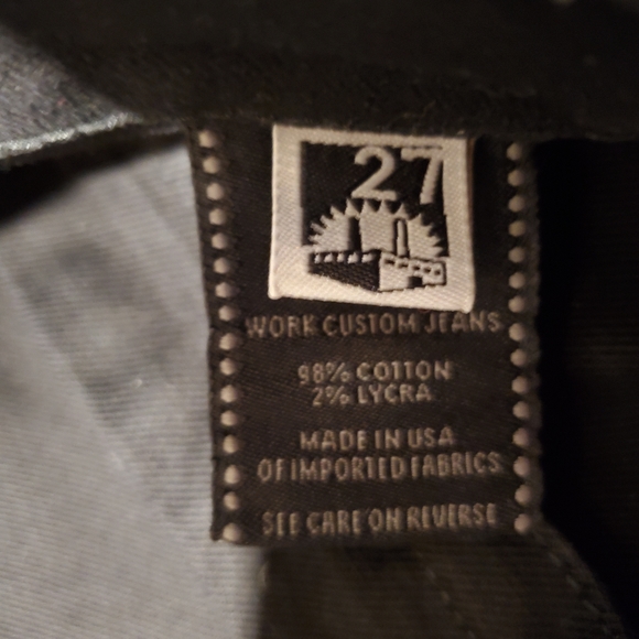 Work Custom moto zip jeans - size 27 - Picture 5 of 8